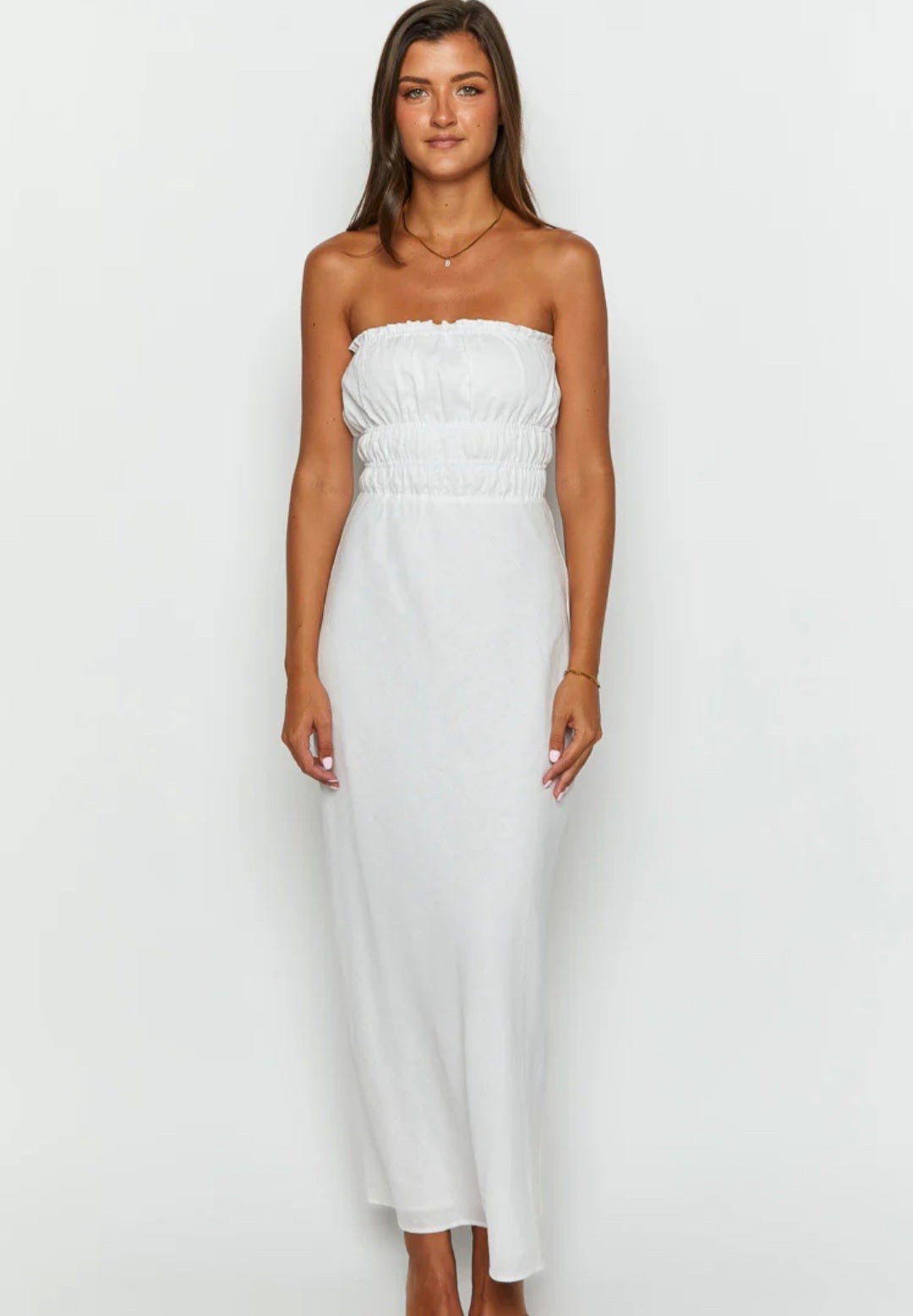 White Cotton Dress-1