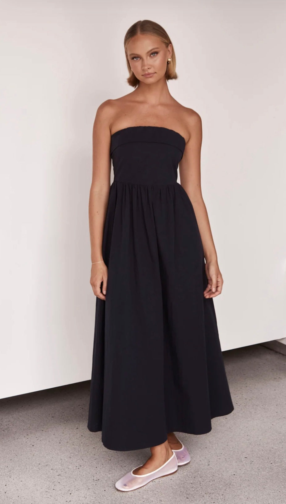 Black Cotton Dress-0