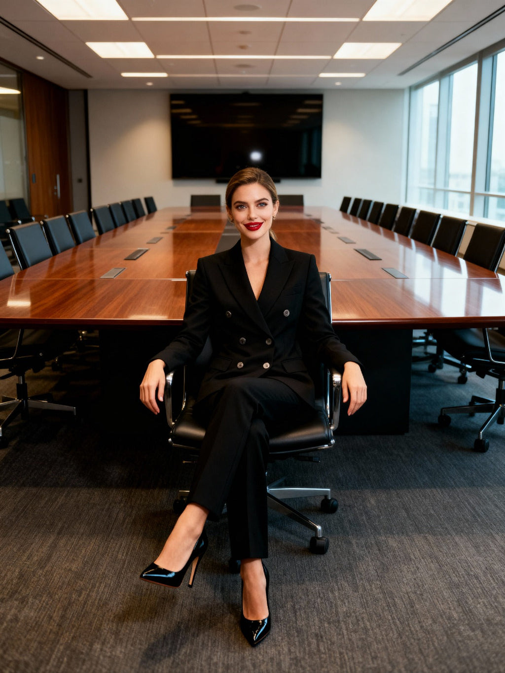 The Midnight Double-Breasted Executive Suit-3