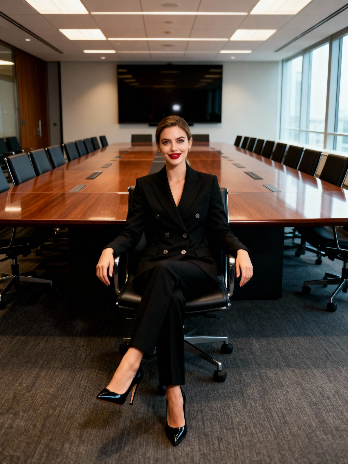 The Midnight Double-Breasted Executive Suit-3
