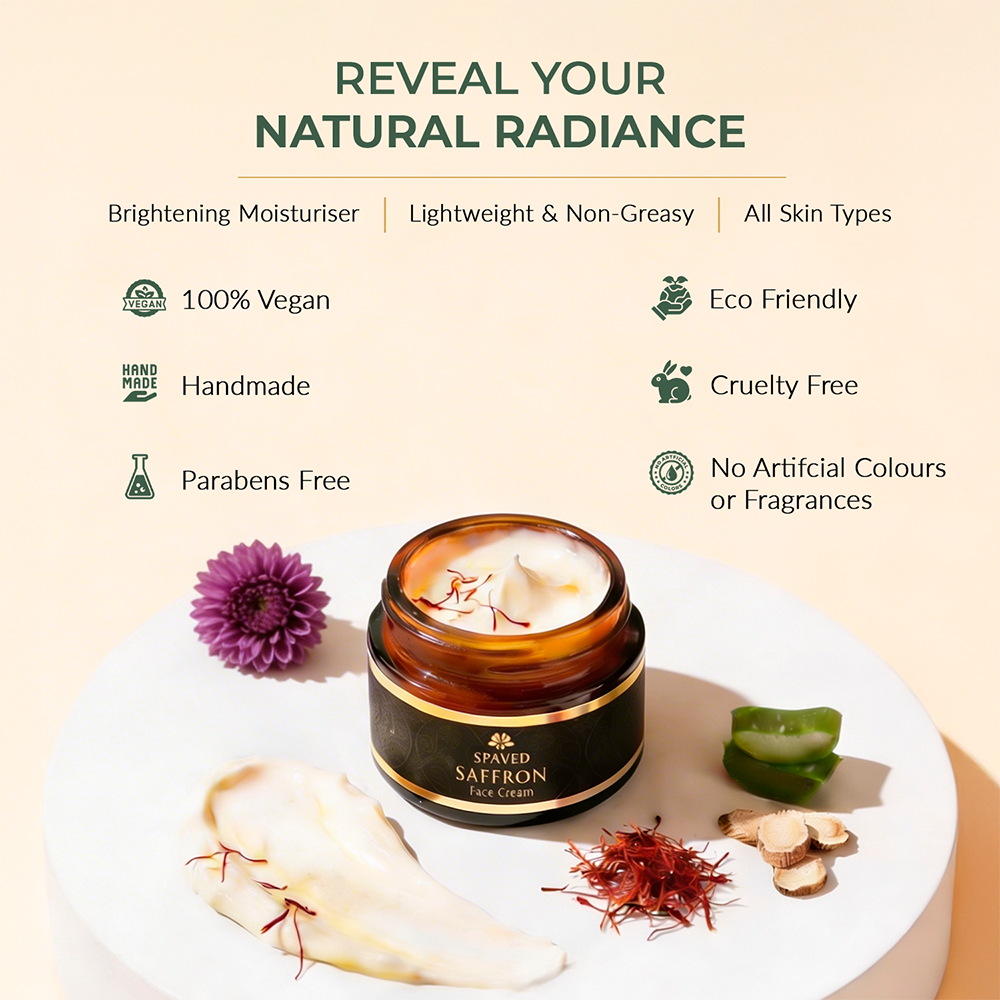 Saffron Face Cream - Skin Brightening & Hydrating Solution-3