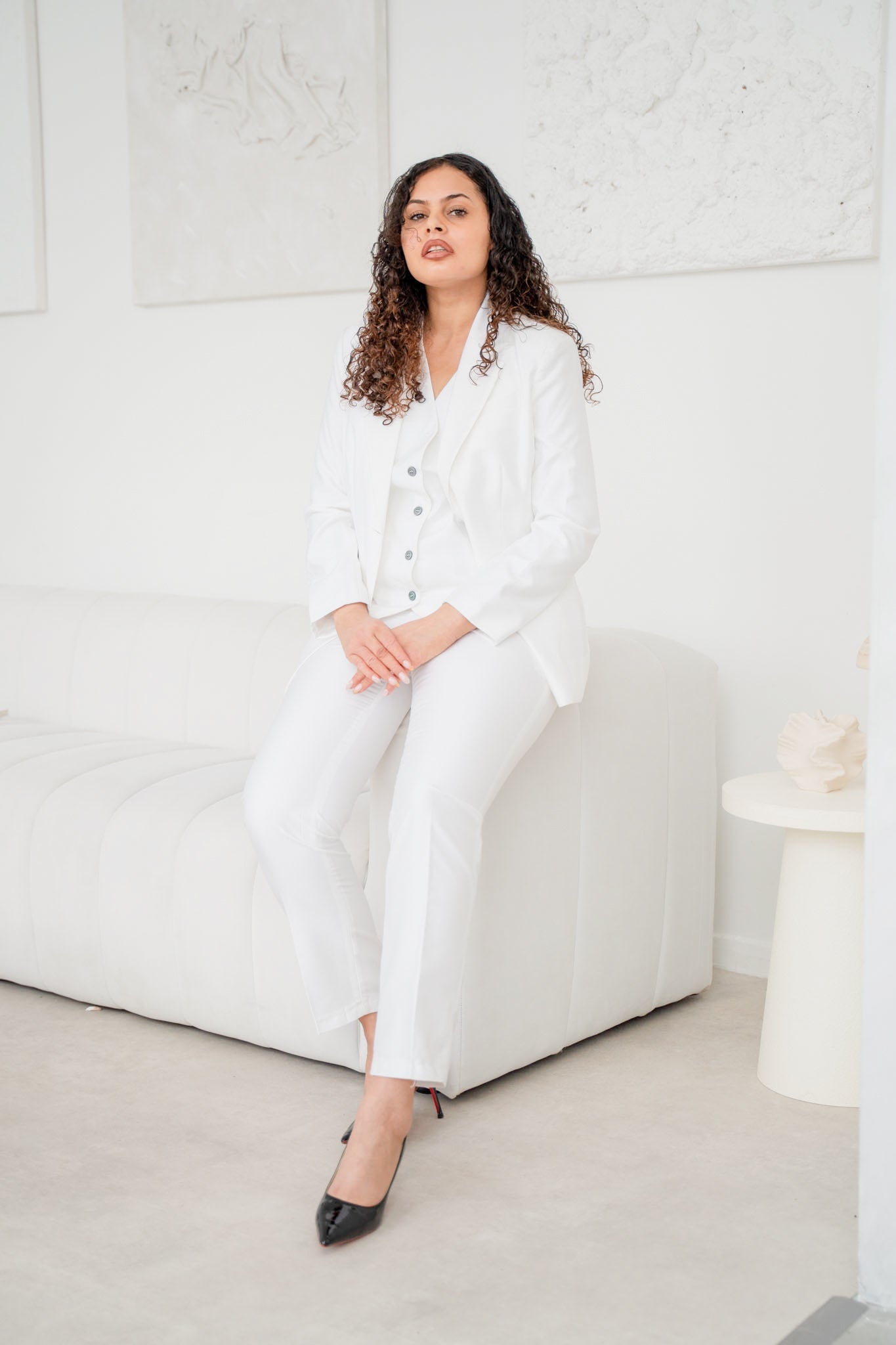 The snow white spark 3-piece pantsuit (UK size 12)-5