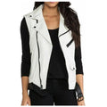 Women’s Motorcycle Fashion Leather Vest-0