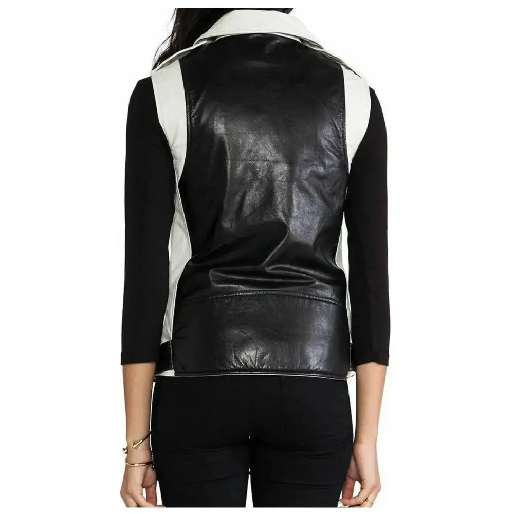Women’s Motorcycle Fashion Leather Vest-1