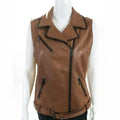 Women’s Belted Leather Motorcycle Vest-0