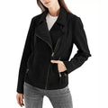 Women’s Black Suede Leather Jacket-0