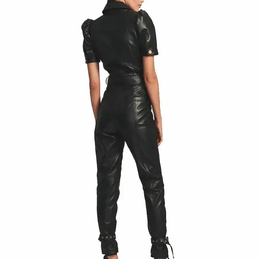 Women’s Leather Jumpsuit-2