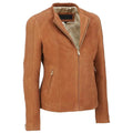 Women’s Leather Suede Motorcycle Jacket-0