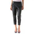 Women’s High Waisted Leather Capri Pants-0