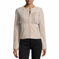 Women’s Slim Fit Fringe Leather Jacket-0