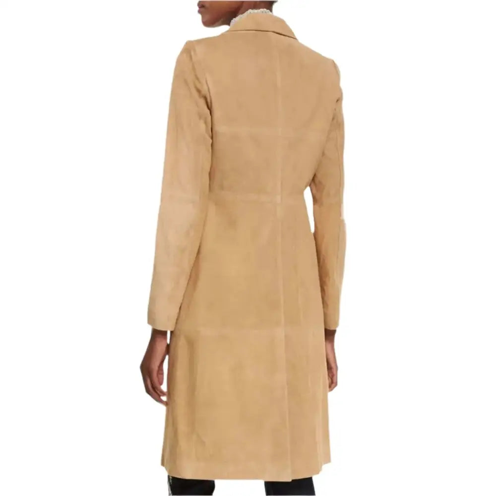 Women’s Suede Mid-Length Coat-1