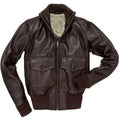 Women’s Vintage Brown Leather Bomber Jacket-0
